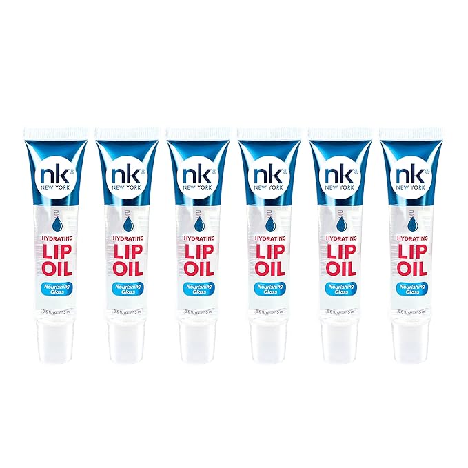 Nicka K Hydrating Lip Oil Nourishing Glass (GLOSS-6PK)