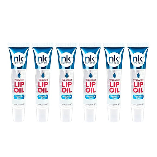 Nicka K Hydrating Lip Oil Nourishing Glass (GLOSS-6PK)