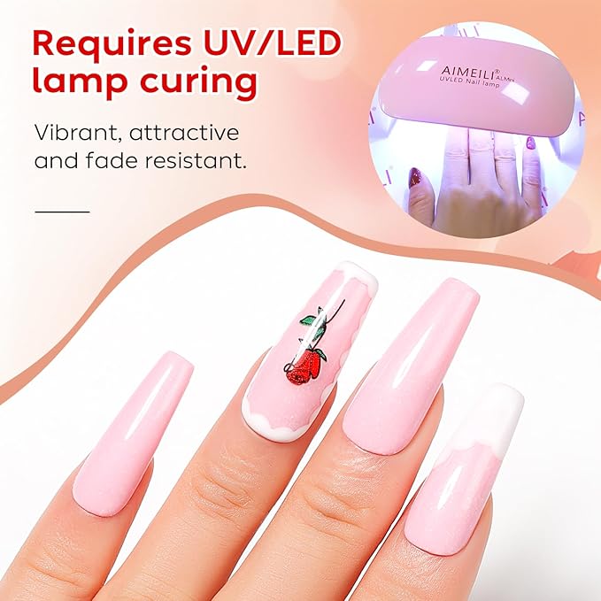 AIMEILI Gel Nail Polish Set Hema Free 12 Colors Nude Baby Pink Purple Soak Off U V LED Nail Art Manicure Salon DIY at Home for Women - Kit 42