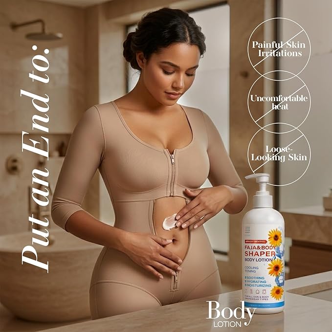 Arnica Cooling Scar Care & Skin Firming Body Lotion | Comfort Care for Compression Garments, Faja, Lipo Foam, Waist Trainer & Body Binder. For recovery after liposuction, 360 lipo, BBL - 16.9 Oz