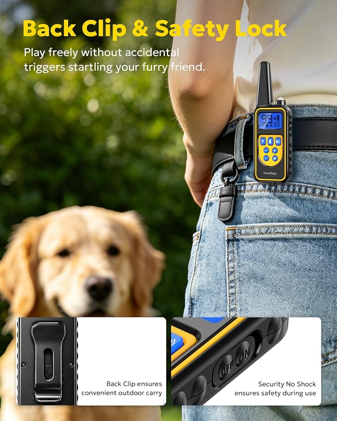 Dog Training Collar for 2 Dogs, 3300ft Electronic Shock Collar, IPX8