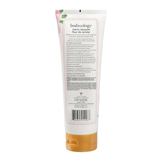 Bodycology Shea Butter Body Cream, Cherry Blossom, 8 oz