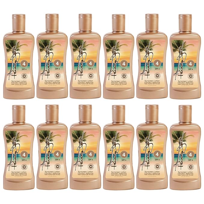 Panama Jack Sunscreen Tanning Lotion - SPF 4, PABA, Paraben, Gluten & Cruelty Free, Antioxidant Moisturizing Formula, 6 FL OZ (Pack of 6)