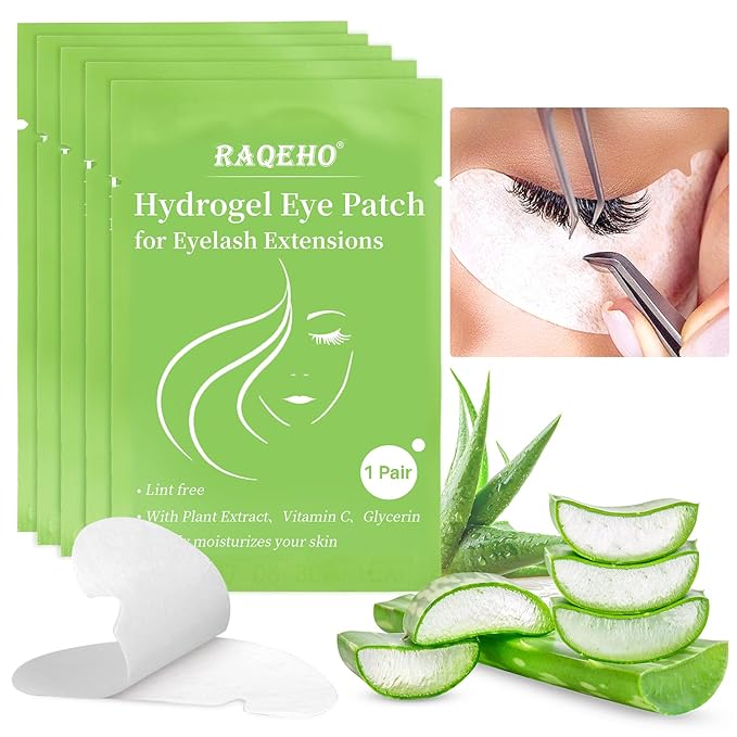50 Eye Pads Lash Extensions - Thickened Under Eye Patches Hydrogel Eyepads for Extensions Lash Eyepads Bulk Parches Para PestañAs Eyelash Gel Pads Eyelash Tech Must Haves Eyepads Accessories