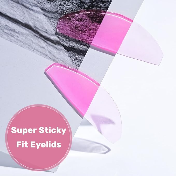 Flat Lash Lift Shields Glueless Ultra Thin Silicone Pads for Perming Lotion No.1, Lash Softening Shields for Easy Korean Eyelash Lift (Rose)