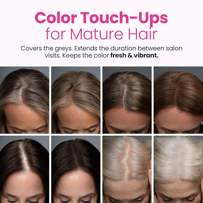 Prime Prometics Instant Coverage Hairline Powder for Mature Women – Covers Grays, Roots & Thinning Areas – Water & Sweat-Resistant – Natural, Fuller-Looking Hairline (Silver Queen)