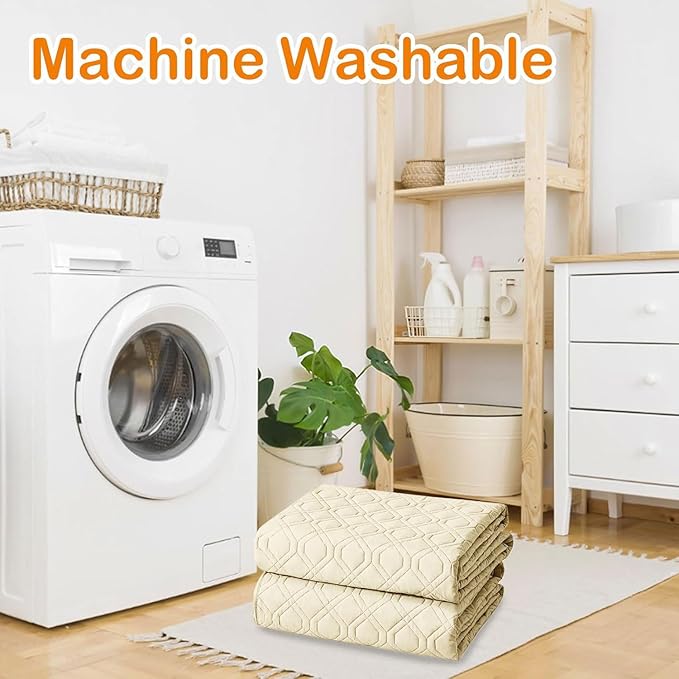 Waterproof Dog Bed Blanket - Soft Pet Blanket & Sofa Cover for Dogs | Reversible Washable Furniture Protector, Couch Covers for Pets (40x50 Inch, Beige/Beige)