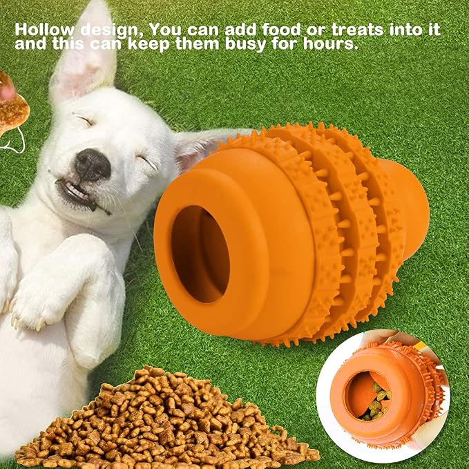 Dog Treat Toy, Gourd Shaped Rubber Food Dispenser