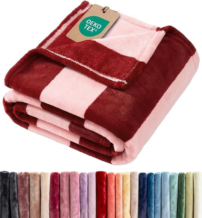 Ultra Soft Fleece Blanket - Flannel Fleece Luxury Blanket - Lightweight for Couch Bed Chair - Thick, Warm and Breathable - All Season Cozy Fuzzy, Anti-Static Microplush Bedding, Queen, Design 321