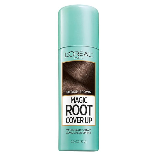 L'Oreal Paris Magic Root Cover Up Gray Concealer Spray, Medium Brown, 2 Oz(Packaging May Vary)