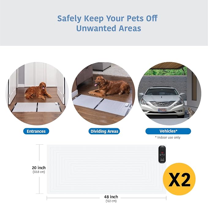 SVD.PET 2-Pack Scat Mat for Cats, Dog Shock Pet Training Mat, 48" X 20"
