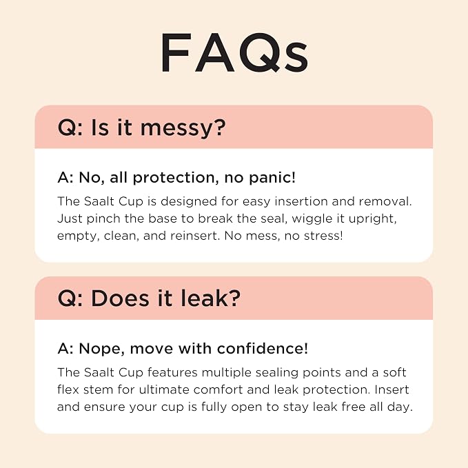 Saalt Soft Menstrual Cup – Reusable Period Cup – Made for Comfortable, Leak-Free Protection Up to 12 Hours – BPA & Latex Free – Includes Cup & Carry Bag (Small, Desert Blush)