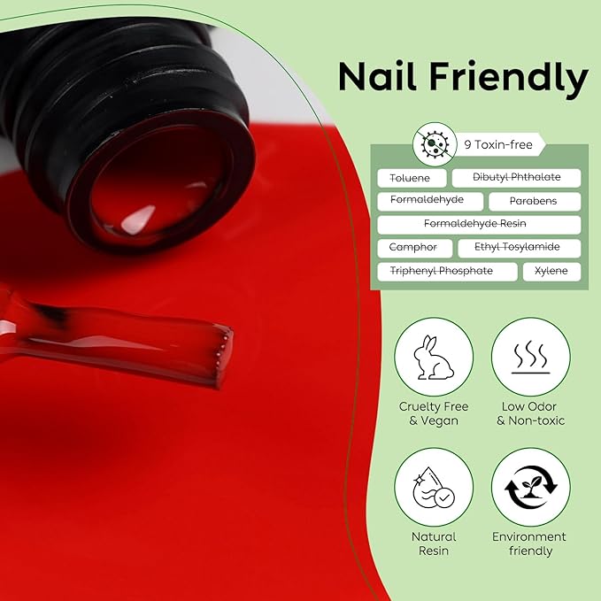 Luxbon 6 pcs Christmas Gel Nail Polish Set - Winter Color Set Long Lasting Gel Polish, uv led Soak Off Nail Art Designs Manicure Kit 033