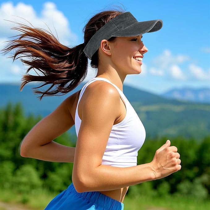 Marrywindix 1 Piece of Sport Wear Athletic Visor Sun Sports Visor Hat Visor Adjustable Cap for Women and Men