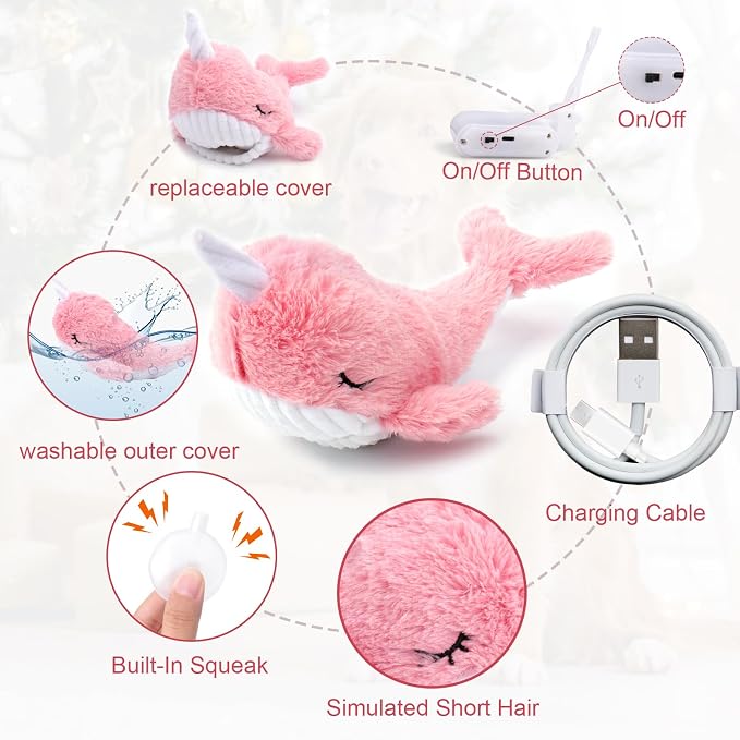 Mity rain Interactive Dog Toys Whale