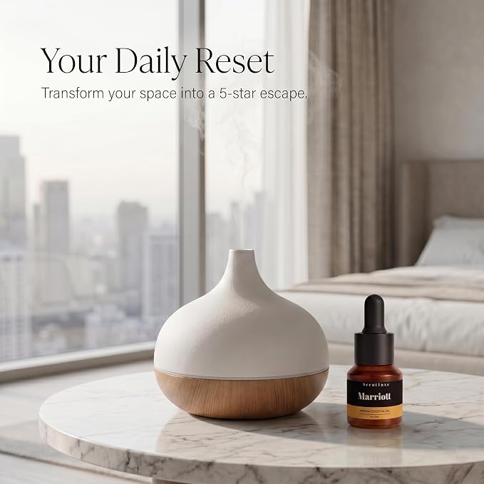 Essential Oils & Hotel Diffuser Oil Inspired Marriott Hotel - Bitter Orange, Jasmine & Lily of the Valley Blend for Home Fragrance Aromatherapy Oil Premium 15mL Glass Bottle