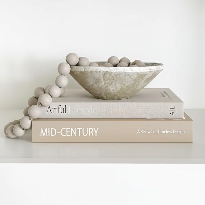 Aesthetic Decorative Books Set of 2 - Stylish Boxes for Coffee Table Decor | Stylish Modern Home Decoration for Your Bookshelf or Mantel, Faux/fake Books Doubles as Photo Storage or Keepsake Box