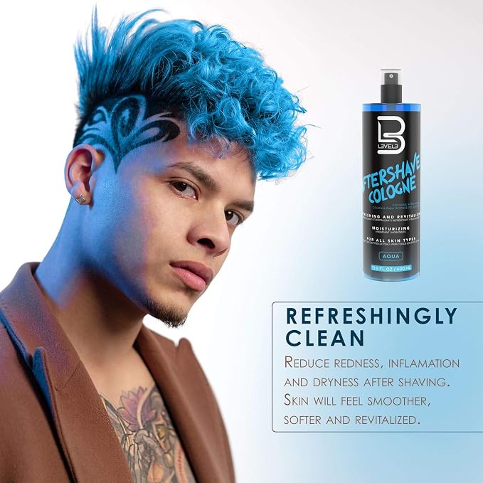 L3 Level 3 After Shave Spray Cologne - Softens Skin - Refreshes and Relieves Face and Skin - Moisturizing Formula Level Three After Shaving 13.5 floz/ 400ml