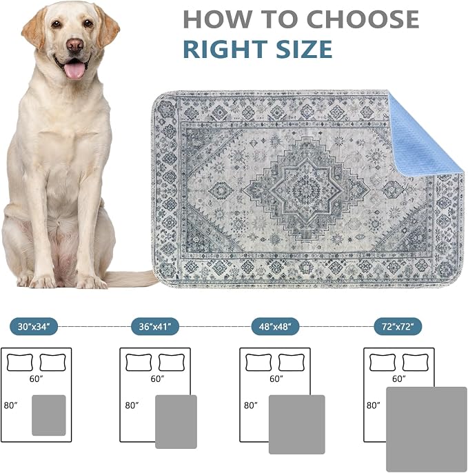 Washable Pee Pads, Super Absorbent Puppy Pads, 2 Pack 18"x30" | Reusable Dog Training Pads, Leakproof With Waterproof Non-Slip Backing For Crates, Floors, Indoor Potty & Furniture