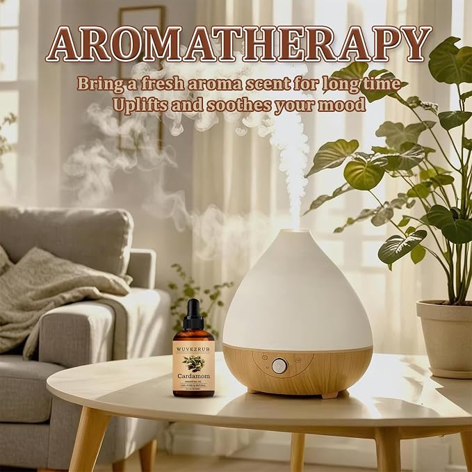 Cardamom Essential Oil 120ML - 100% Pure and Natural Oils for Aromatherapy Diffuser - 4 Fl Oz/Cardamom