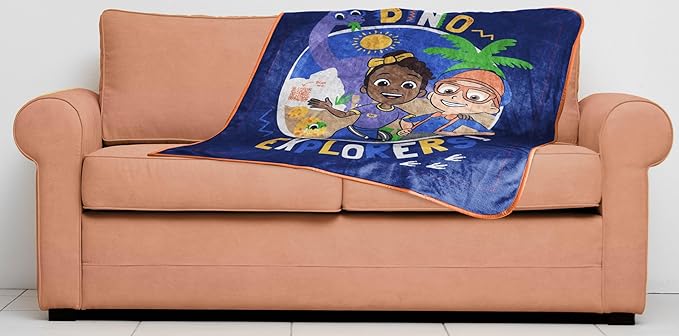 Sunny Side Up Kids Plush Throw Blanket – Soft & Comfy Throw for Couch or Bed – Cozy Home Décor for Living Room & Bedroom, Blue - Blippi, 40x50 - Travel Blanket