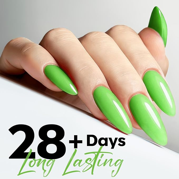 modelones Green Gel Nail Polish Apple Green Gel Polish Summer Nail Poish Soak Off Pastel U V Nail Design Salon DIY Manicure 15 ML