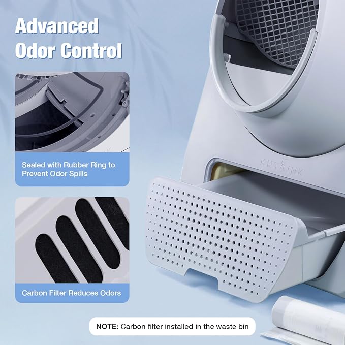 CATLINK Auto Cat Litter Box Self Cleaning(Young Version) | Advanced Odor & Leak Control, Automatic Litter Box for Large & Multi-Cat Homes, Cats from 3.5 pounds to 22 pounds