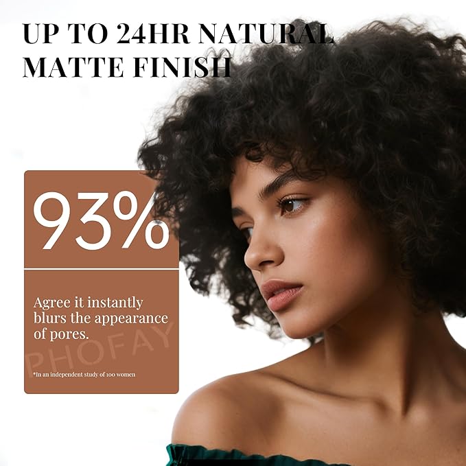 PHOFAY Matte Sunscreen Liquid Foundation SPF 30 (1.02 fl oz) - Long-Wearing Oil-Control, Concealing & Non-Greasy Buildable Coverage, Suitable for Most Skin Types, Daily & Outdoor Use (04#)