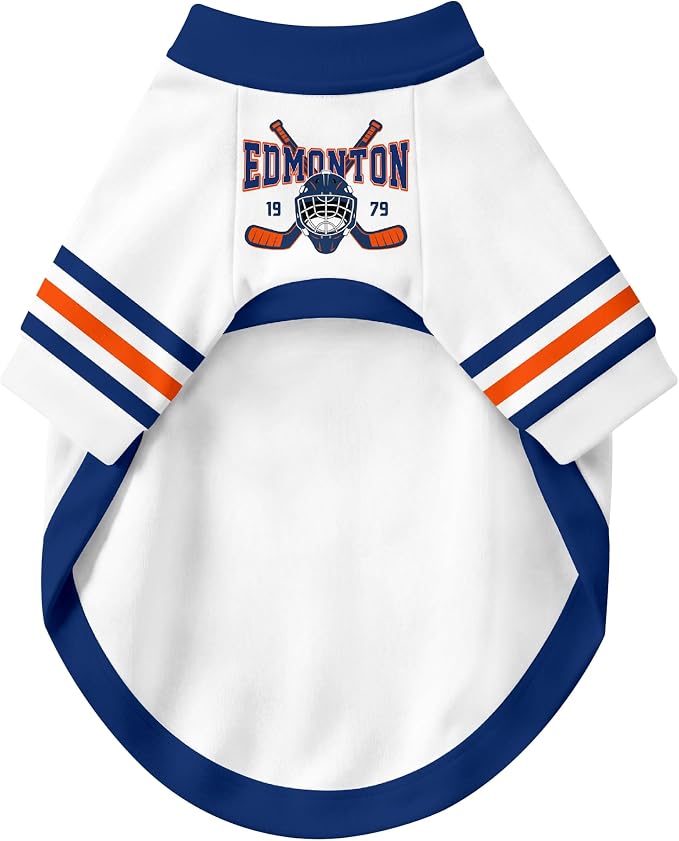 Edmonton Dog Clothes Personalized Pet T Shirt for Dogs Gift | Custom Name Number Jersey Style Pet Shirt for Dog
