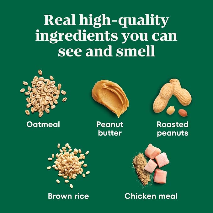 Nutro Crunchy Dog Treats with Real Peanut Butter, 16 oz | 5 calories per treat, natural ingredients, no corn, wheat, soy protein, low calorie, quality protein, ideal for training