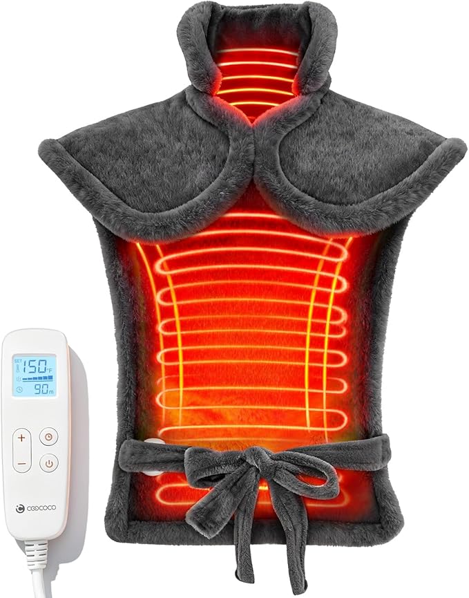 FSA Eligible Items Only List, CooCoCo Heating Pad for Back Pain Relief, HSA Store Eligible Large Heat Pad, Electric Wearable Blanket for Neck Shoulders, ETL Certified, 24 * 33 inch
