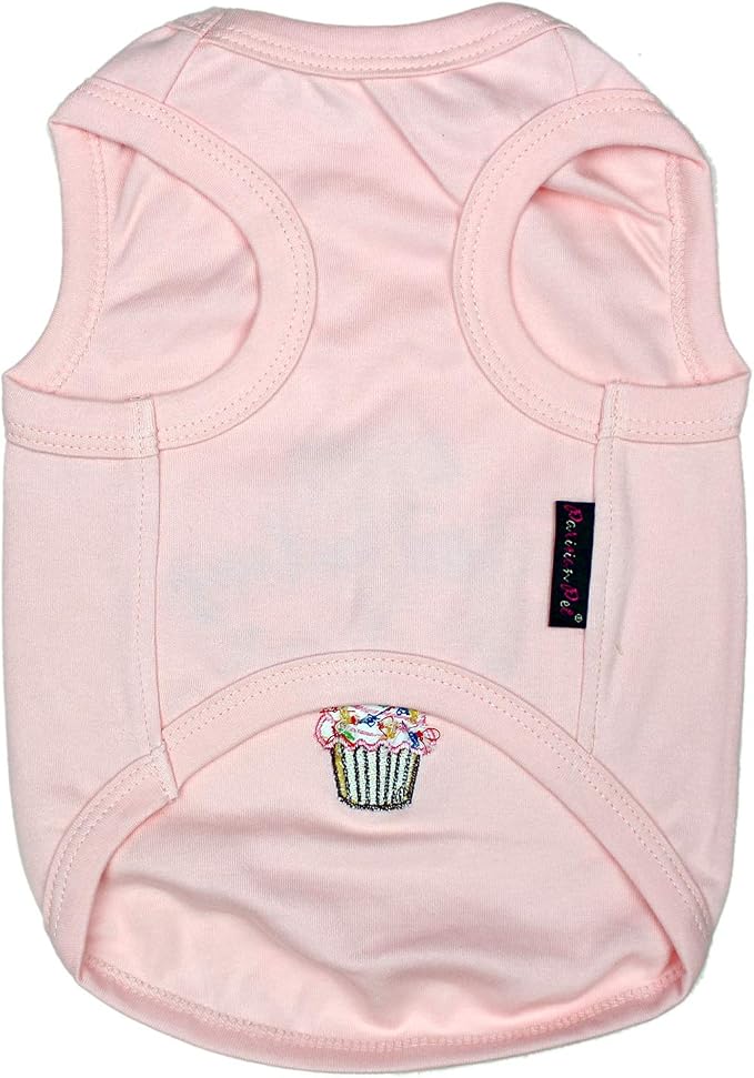 Parisian Pet Dog Shirt – 100% Cotton Shirts for Large Dogs – Pink Sleeveless Puppy Clothes – Lightweight and Breathable Dog Birthday Shirt – Girl Dogs Clothes - Stretchy Pet T Shirts