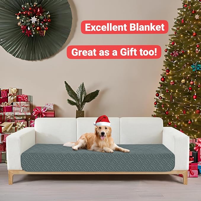 2026 Waterproof Sofa Dog Blanket (30"x70") Comfy Couch Sofa Mat for Pets with Anti-Slip Back, Universal Incontinence Lightweight Liner Pad for Furniture Car Picnic etc Durable Washable, Dark Grey