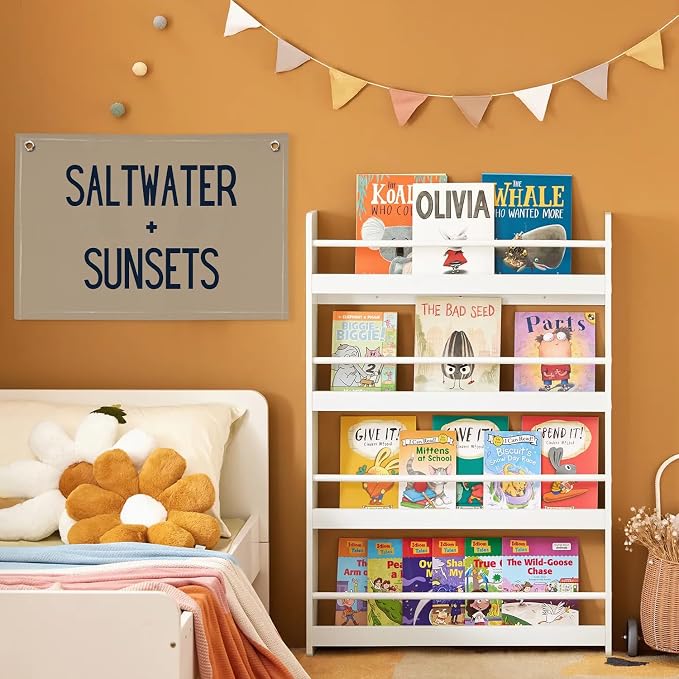Beach Room Decor Banner, Boho Coastal Saltwater Sunsets Wall Art Linen Canvas Banner Flag for Aesthetic Room Decor, Playroom Nursery Surf Decor,Housewarming Gift, Beach Gifts boyroom