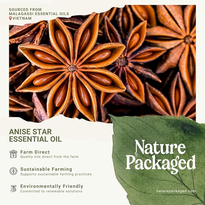 Star Anise Essential Oil - Direct from Malagassi Essential Oils - Premium Star Anise Seed Oil for Aromatherapy, Diffuser, Candle, Soap, Skin and Hair (8oz)