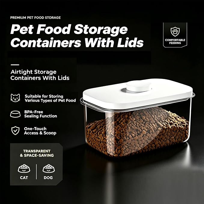 LivLab Mker 10lbs Dog Food Storage Containers With Lids & Cup