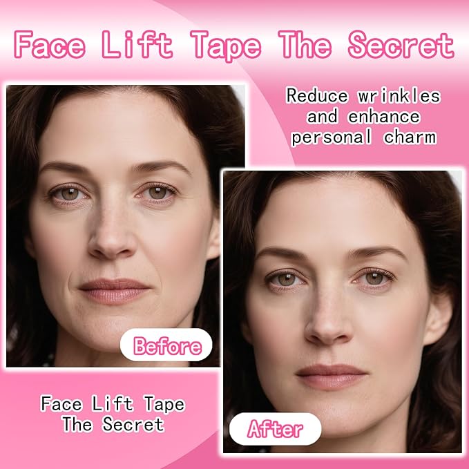 Face Tape Lifting Invisible - Eye Facelift Tape for Face Invisible - Instant Lift Stickers for Sagging Skin, Wrinkles, Double Chin, Neck, Eyes