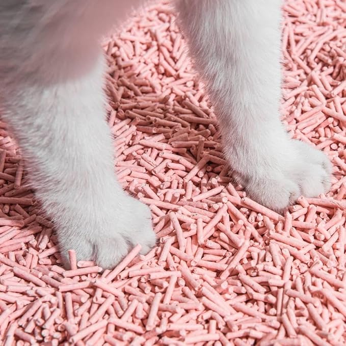 Michu Tofu Cat Litter Natural Clumping Tofu Cat Litter, Fast Clumping and Easily Scoop-able 5.5lb/88oz 5 Scents - Peach, 2 Pack