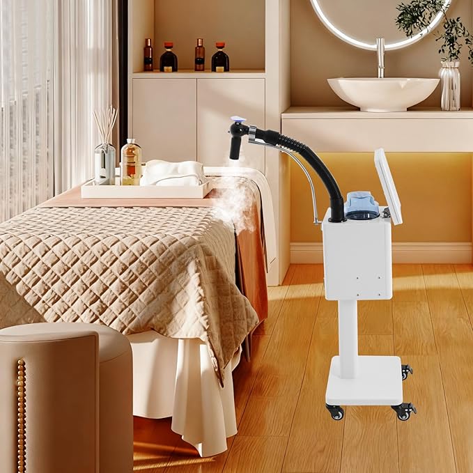 110V 1600W Nano Hair Steamer Machine, Professional Micro Mist Salon Hair Processor, Salon Spa Equipment Vertical Nano Hair Steamer for Deep Hair Care Repair, Hair Styling