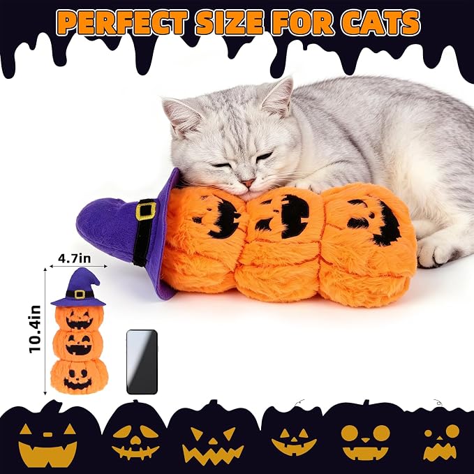 PUPTECK Halloween Catnip Cat Toys, Interactive for Kittens Indoor