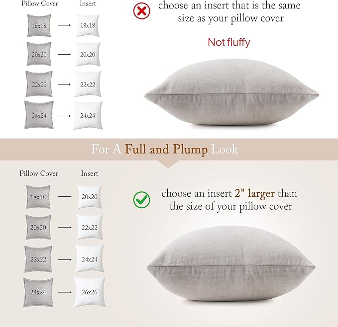 puredown® 24x24 Feather Down Pillow Insert, 1 Pack Throw Pillow Insert for Couch, Chairs, Office, Apartments