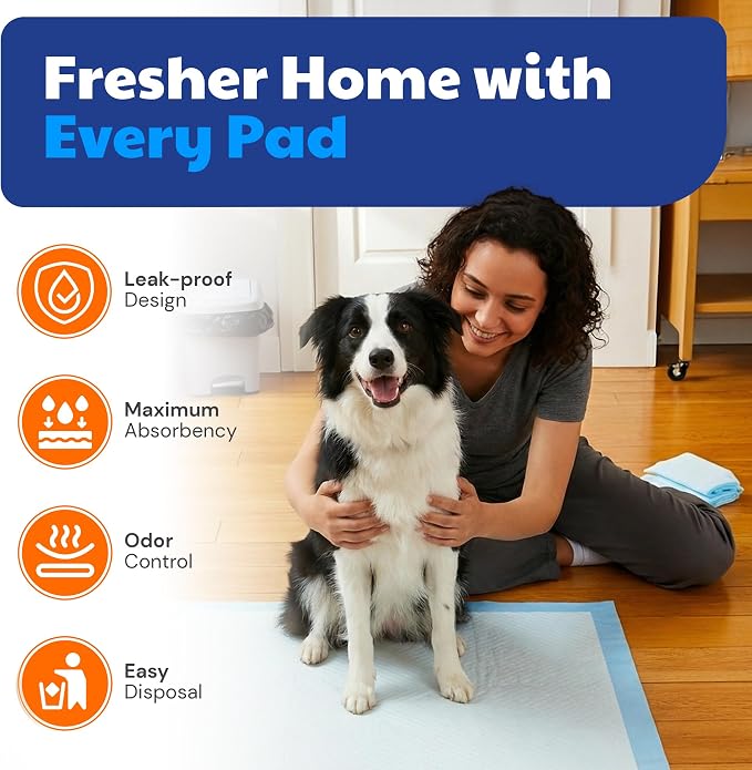 AKC Puppy Training Pads, 22" x 22", Fresh Scent,100 Count
