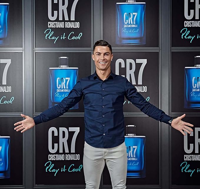 CR7 Play It Cool Cristiano Ronaldo - Eau De Toilette Cologne Scent for Men - With Mandarin, Bergamot, Lavender, and Musk - From Cristiano Ronaldo's Original Men's Fragrance Collection - 3.4 oz