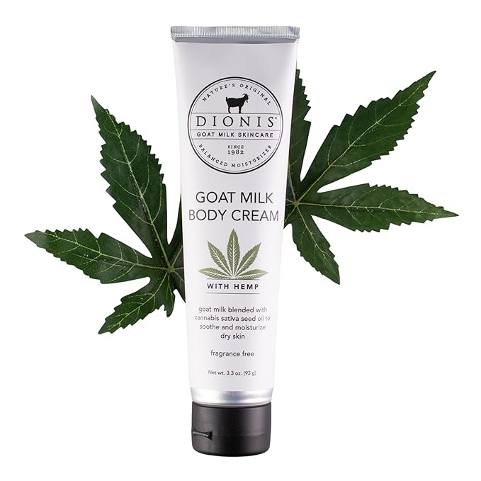 Dionis Goat Milk Hand & Body Cream Unscented Hemp 3.3oz (Pack of 1)
