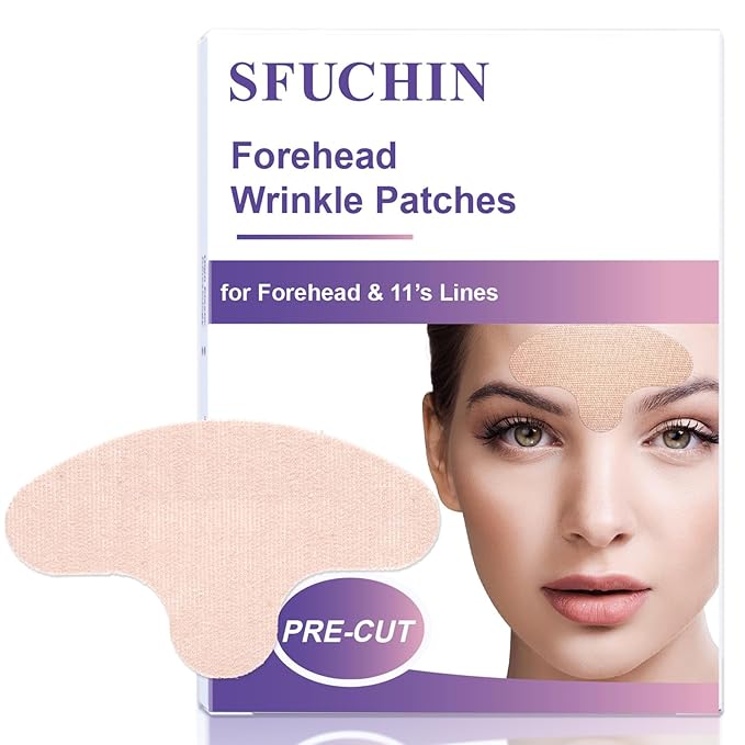 Forehead Wrinkle Patches, Sufchin 20 Pcs Face Lift Tape for Wrinkles Overnight Sweatproof & Hypoallergenic, Anti Wrinkle and Beauty Faical Skincare, Visible Lift & Deep Crease Care for Sensitive Skin