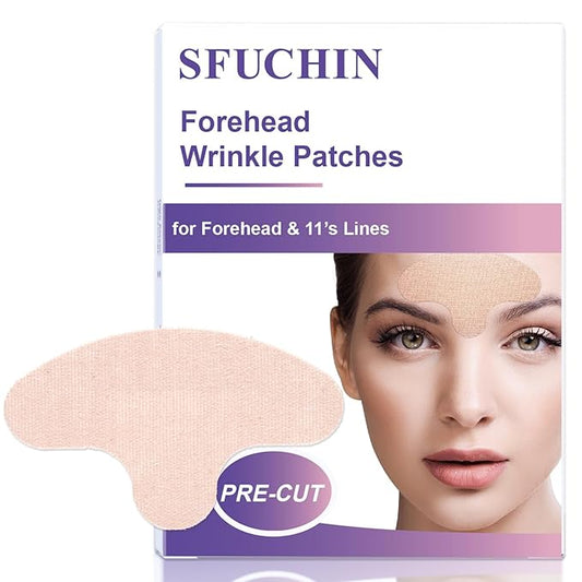 Forehead Wrinkle Patches, Sufchin 20 Pcs Face Lift Tape for Wrinkles Overnight Sweatproof & Hypoallergenic, Anti Wrinkle and Beauty Faical Skincare, Visible Lift & Deep Crease Care for Sensitive Skin