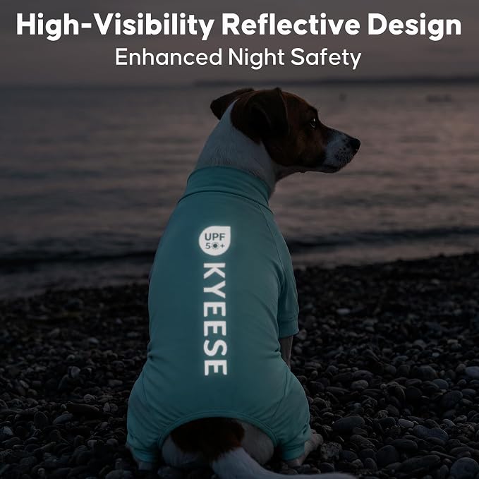 KYEESE UPF50+ Dog Sun Shirt for Small Dogs Cooling Onesie for UV Protection | Cooling Breathable Fabric, Reflective Design, Shedding Control, Skin-Friendly for Sensitive Dogs, Easy On/Off, Quick Dry