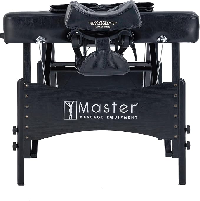 Monaco 30" Master Massage AirWave Portable Table | Full-Body Air Compression & 3D Lumbar Traction | Professional Folding Wellness Bed - Black