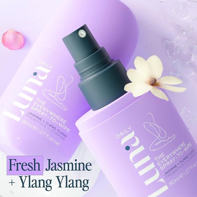 Luna Daily The Everywhere Spray-To-Wipe - Fresh Jasmine + Ylang Ylang | 80ml