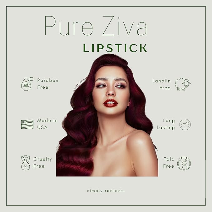 Merlot Deep Dark Red Lipstick Color Moisturizing Paraben Free, No Animal Testing & Cruelty Free Lip Makeup Color
